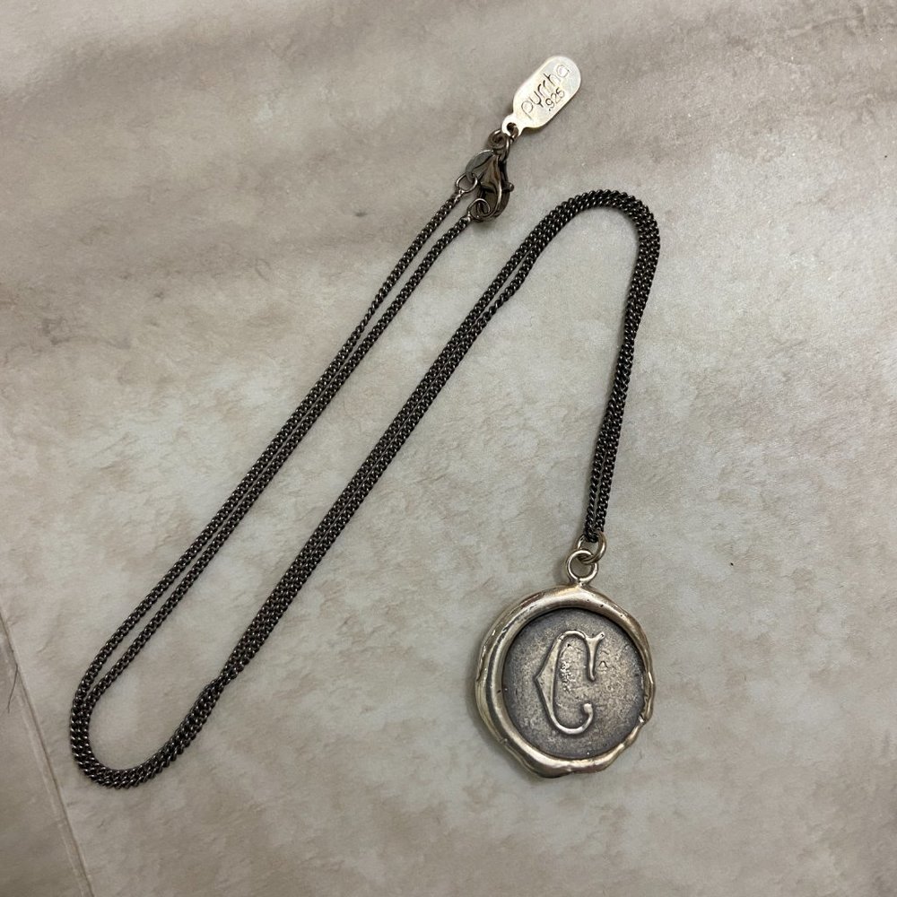 Pyrrha Initial C Talisman Necklace
